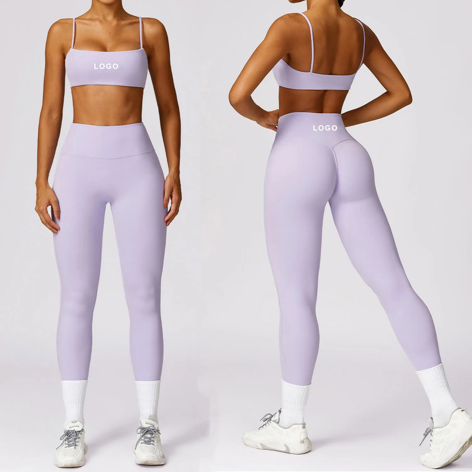 Gym Manufacturer Summer Workout Yoga Suit Set Running Tight Sports Set Women\'s High Waist Fitness Bra yoga pants leggings Suit