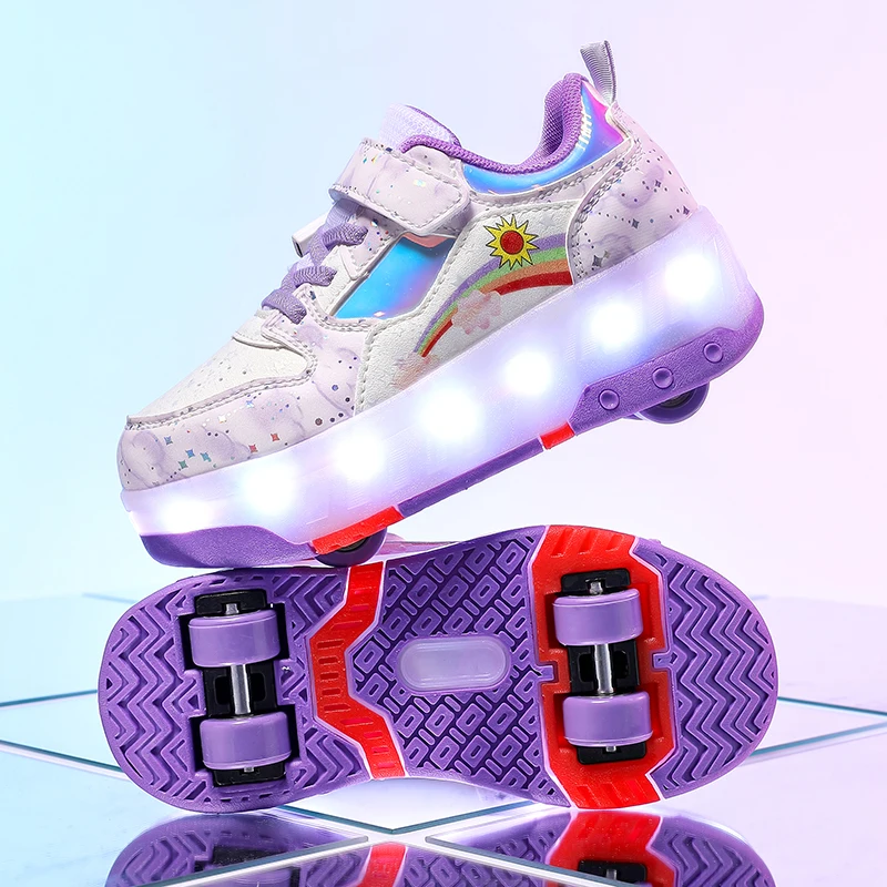 

Студенческие летающие коньки: 4 выдвижных колеса, износостойкие для развлечения!