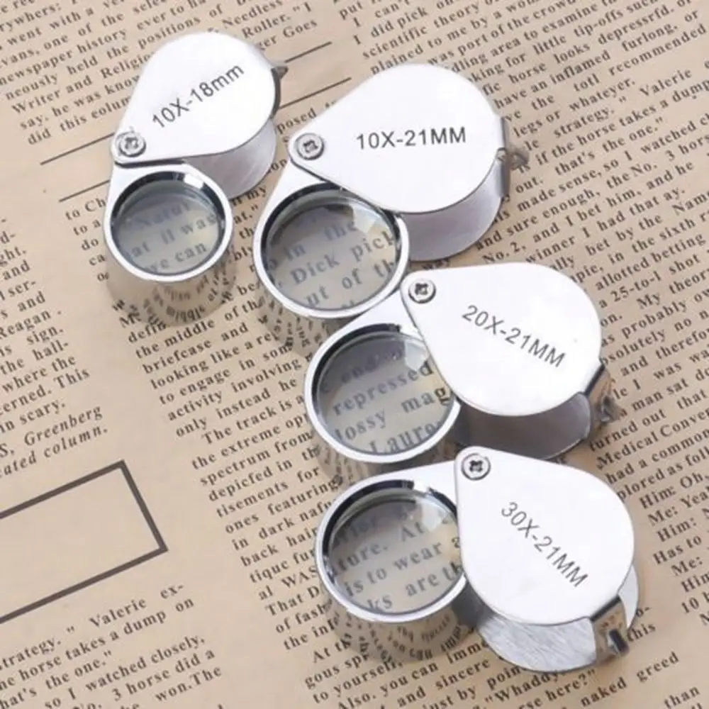 1PC Mini 10/20/30X Glass Magnifying Magnifier Jeweler Eye Jewelry Loupe Loop 21mm Jewelers Eye Optical Glass