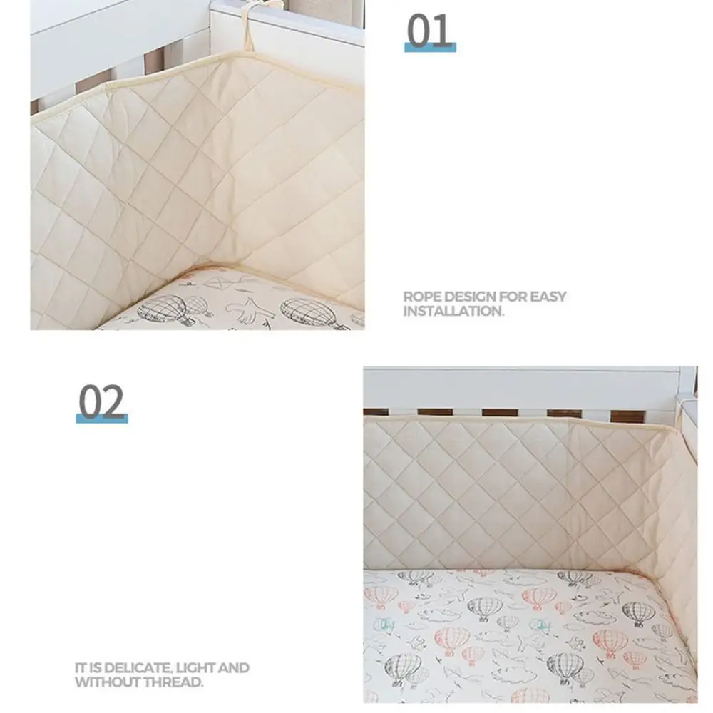 Pelindung Kasur Bayi dari Katun Tebal, Pelindung Keamanan Anak, Bumper Kasur, Bantal Pelindung Kasur Bayi, Dekorasi Tempat Tidur Bayi Baru Lahir, Bumper Kasur Bayi