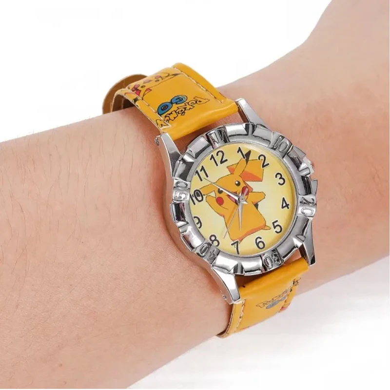 Ainime Pokemon Pikachu Watch Cute Cartoon Silicone Quartz Wrist Watches for Boys Girls Stylish Accessories Kids Gifts Toys