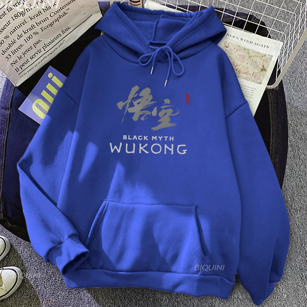 Black Myth Wukongg Hoodies Game Graphic Printing Sweatshirts Winter Men Women Hooded Pullovers Fleece Pocket Unisex Clothes Male