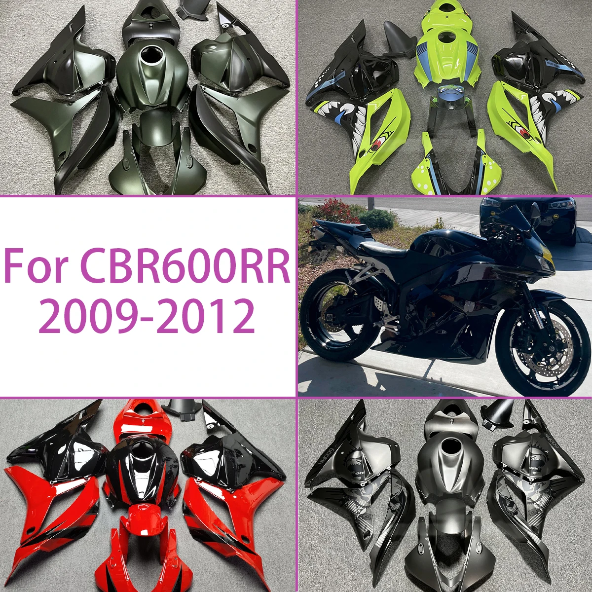 

Комплект кузова мотоцикла с граффити, подходит для Honda CBR600RR 2009 2010 2011 2012, комплект обтекателей 09 10 11 12 CBR 600RR