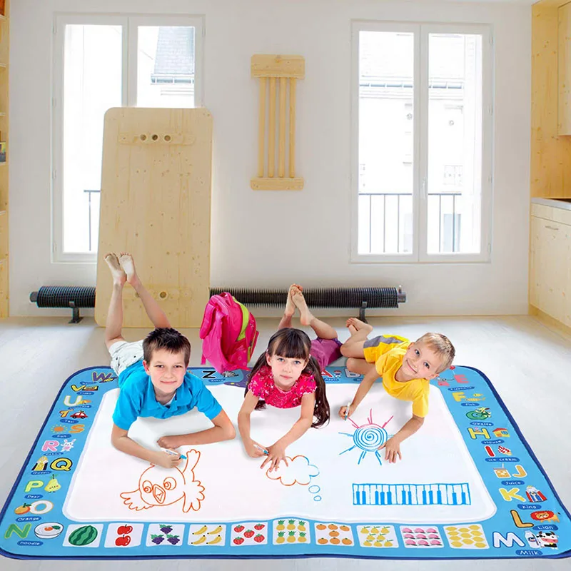 Toile d'eau magique pour enfants, planche de Graffiti, mains Non sales, tapis de peinture à l'eau coloré réutilisable, jouet Puzzle pour bébé