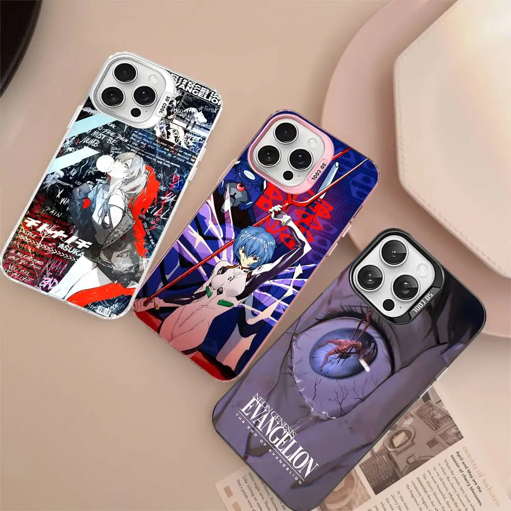 Anime Classic E-evangelion Color Phone Case For IPhone 17 16 15 14 13 12 11 Pro Max Plus Pro Shell view 3