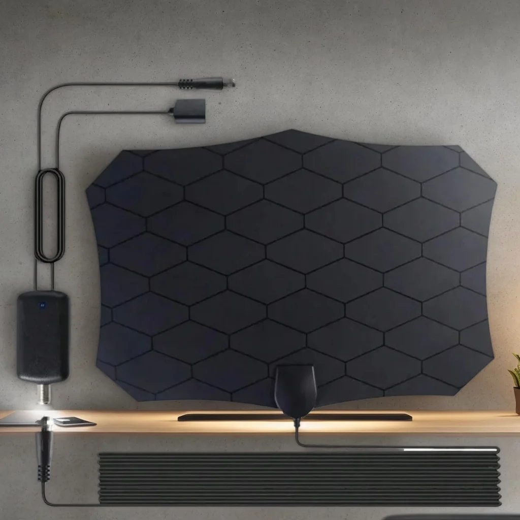 

​ ​ Телевизионная антенна HD с высоким коэффициентом усиления 4K и усилителем сигнала — комнатная антенна с вилкой европейского стандарта ​ ​