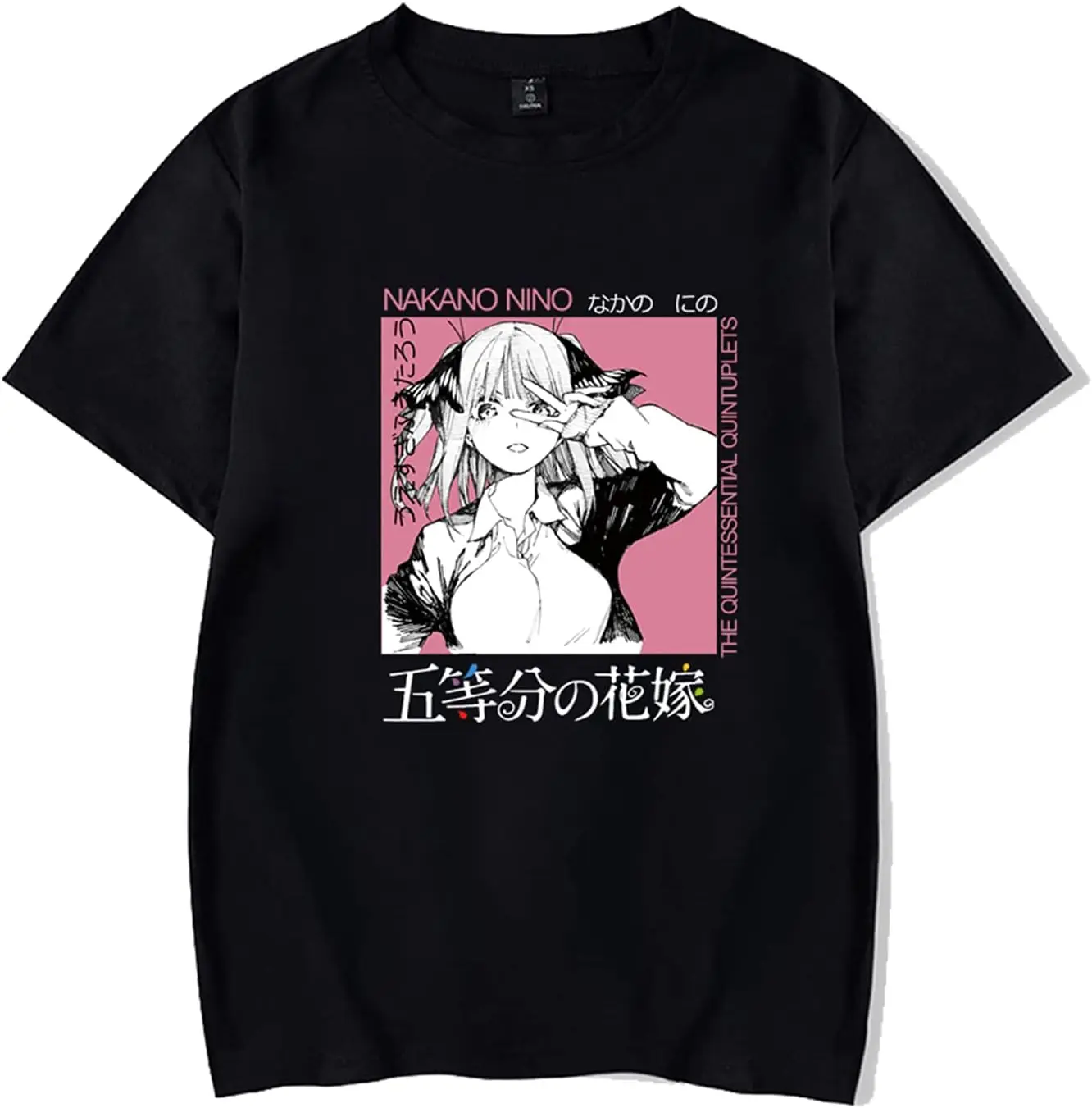 

Quintessenz Quintuplets T-Shirts Unisex Anime Nakano Nino Nakano Itsuki Print Cosplay Kurzarm T-Shirts