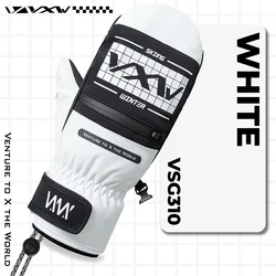 VXW-Luvas de Esqui Windproof para Homens e Mulheres, Luvas Térmicas de Neve, Esqui e Snowmobile, Inverno Quente