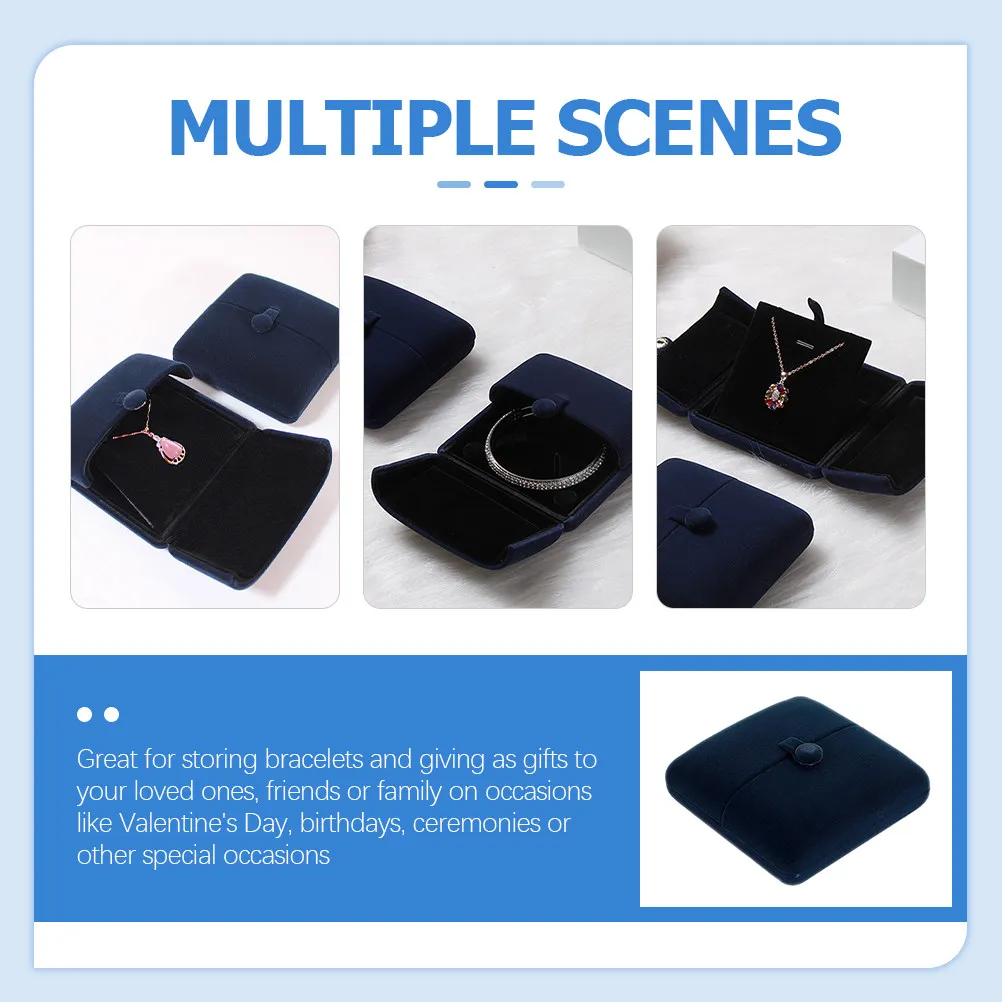 

Jewelry Box Double Open Bracelet Storage Box Portable Travel Organizer Case for Rings Necklaces Bangles Gift Jewelry Holder