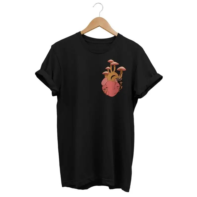 

Mushroom Heart Cottagecore Shirt