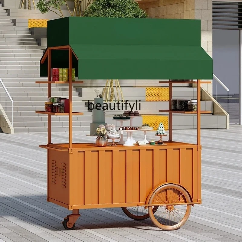 Outdoor mobile snack cart stall activity promotion float mobile shopping mall supermarket promotion desk