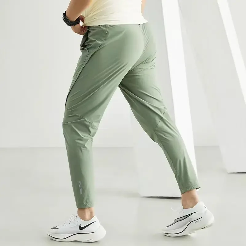 Summer Sports Pants Sports Running Fitness Pants Light and Thin Elastic Quick Drying Jogging Crop Pants