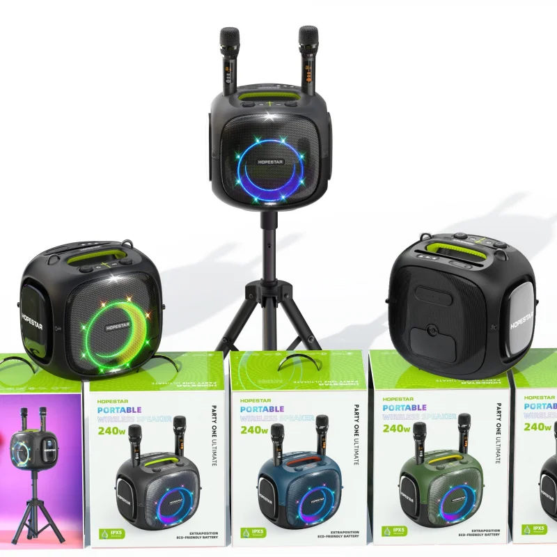 

Оригинальный портативный динамик высокой мощности 240 Вт, сабвуферы с басами, уличный беспроводной RGB светильник, караоке, звуковой сабвуфер Caixa De Som