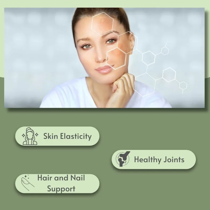 Plant-Based Collagen 500mg Skin, Hair and Nails Supplement | 60 Capsules