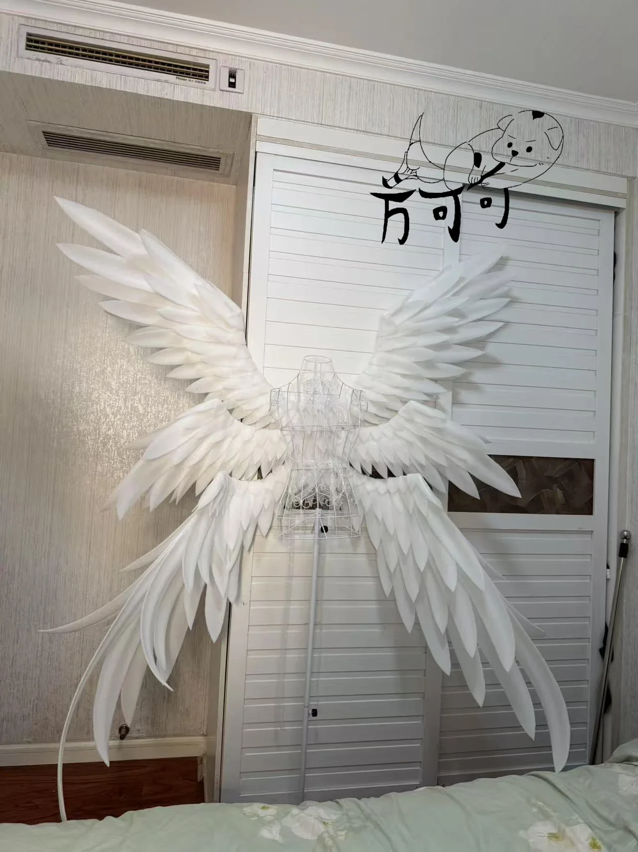 White Wings Six Winged Cosplay Props Lolita Angel Devil Wings Model Catwalk Carnival Performance