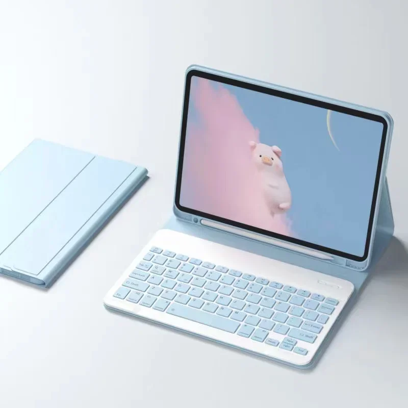 

Чехол для iPad Air 13 дюймов M2 M3 2024 2025 с клавиатурой, съемный чехол для планшета с беспроводной клавиатурой iPad pro 12,9 2018-2022 Funda