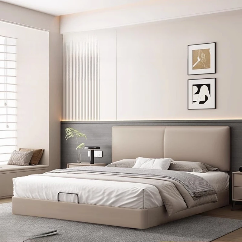 

Storage Double Massage Bed Queen Frame Modern Floor Massage Bed Space Saving Human Dog Camas De Casal Lounge Suite Furniture