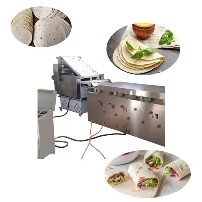 Electric Corn Tortilla Making Machine Automatic Roti Chapati Making Machine Pita Bread Maker Pizza Arabic Bread Production Line