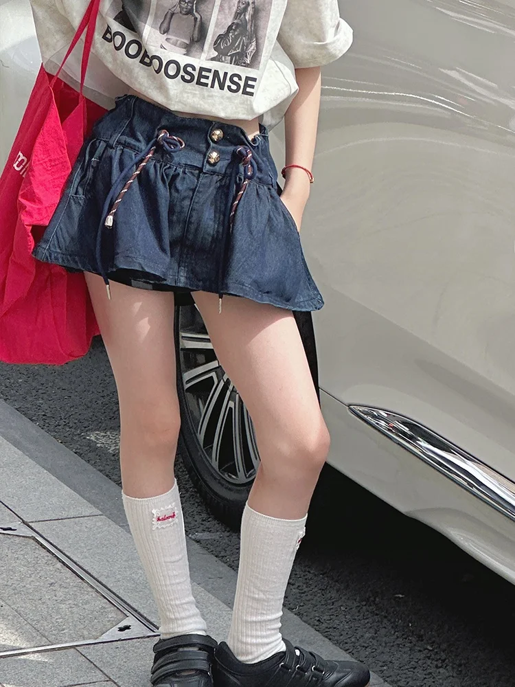 trendy-ort-denim-skirt-for-girls-children's-puffy-skirts-summer-new-arrival-korean-sle-f-skirt-aiza-basic-brand