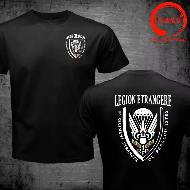 Funny Design French Foreign Legion 1er Régiment Etranger de Parachutistes T Shirt Men Fashion Trendy Casual Clothing Stylish Top