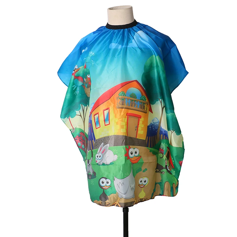 Salon Kids Hairdressing Cape Hairdresser Cartoon Pattern Haircut Styling Gown Barber Shop Household Child Hair Cut Cape Apron