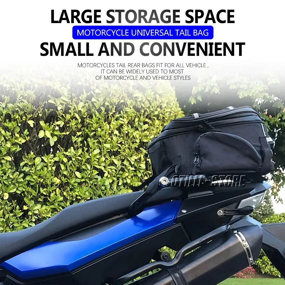 For BMW R1300GS R 1300 GS R1300 GS R1250GS ADV/LC Motorcycle Accessories Nylon Black Waterproof Tail Bags Back Seat Bags Handbag