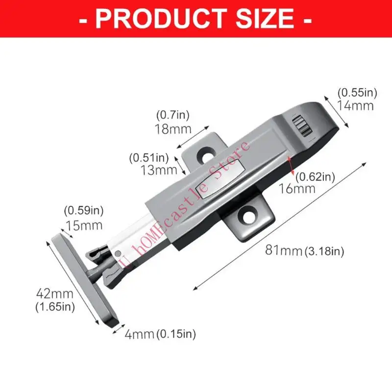 63HF Cabinet Push Latches Push to Open Catches Lock Locking Catches Bounce Lock for Cabinet Drawer Wardrobe