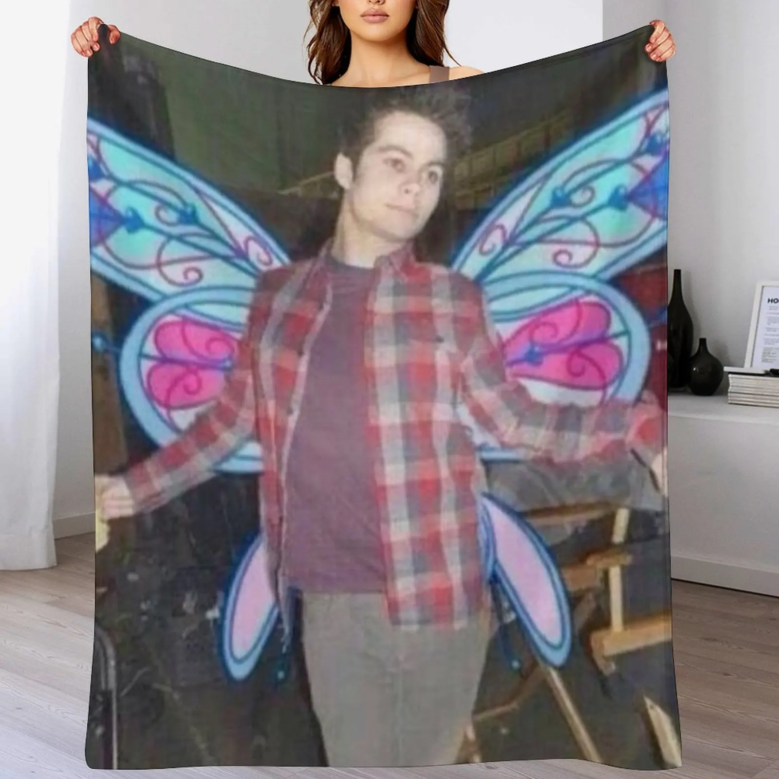 Dylan O’brien a cute fairy3 Throw Blanket