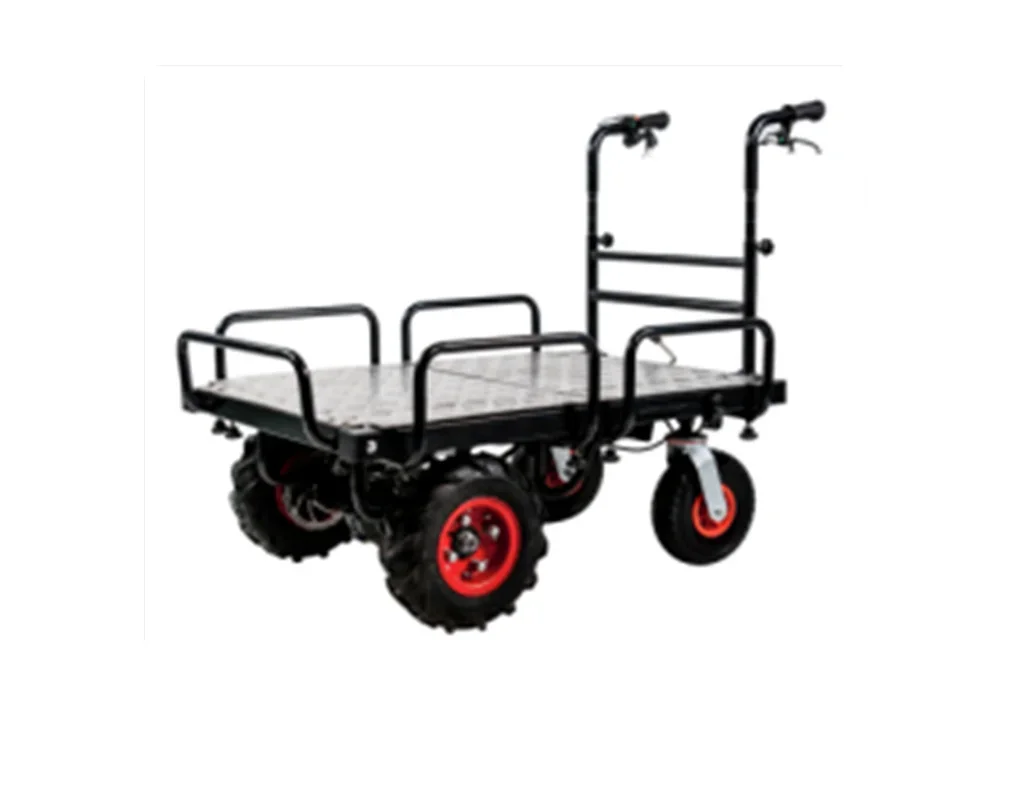 Special vehicles 400kg Platform trolley 350W wheelbarrows heavy duty platform push cart electromotion barrow