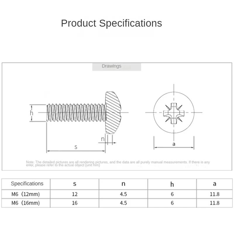 50 Pz M6x16mm Viti per armadio Montaggio su rack Gabbia Dadi Rondelle per viti per ripiani di distribuzione del telaio del server Routers-B51B