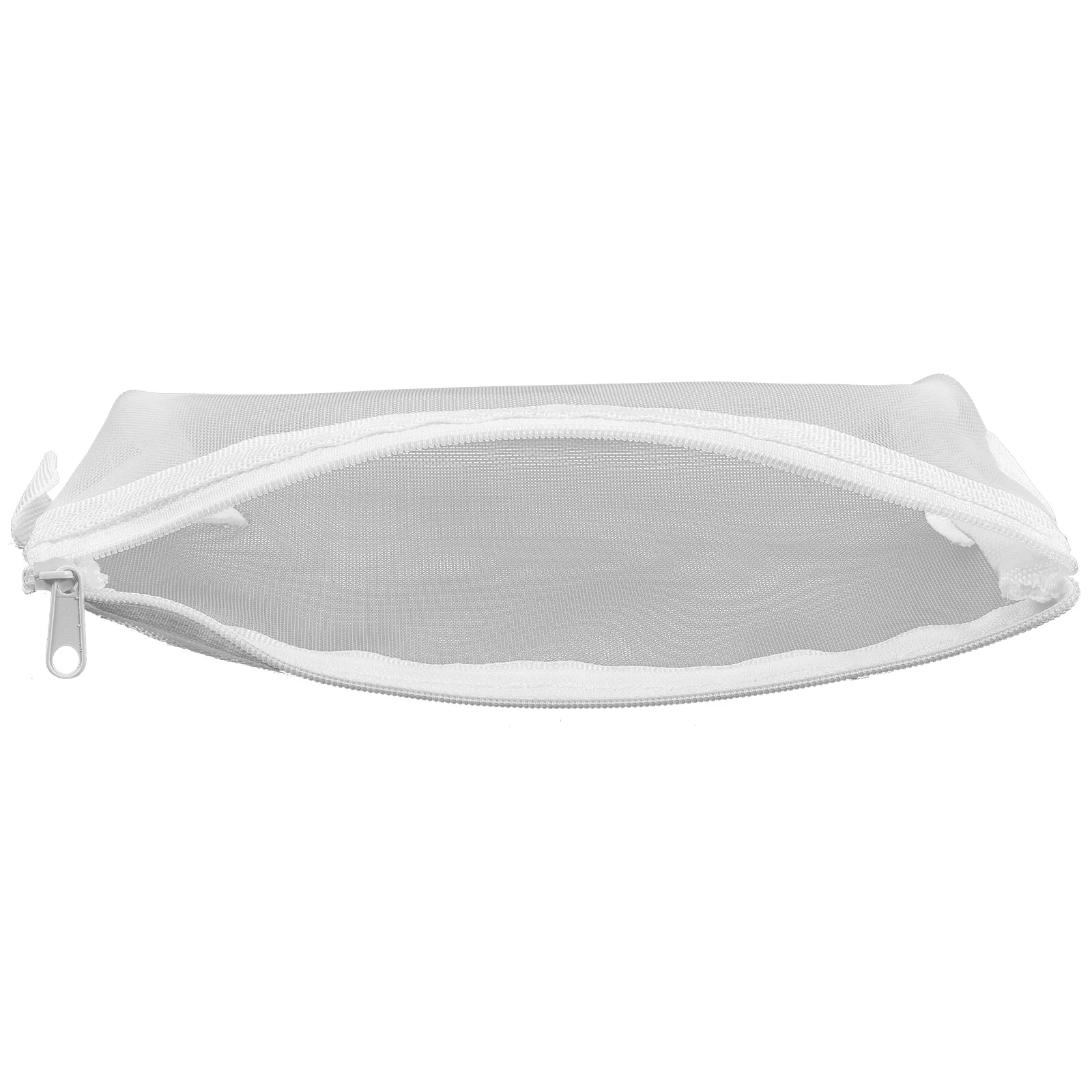 

1pcs Large Capacity Mesh Pencil Bag Transparent Lightweight Storage Pouch Double Layer Zipper Design For Stationery