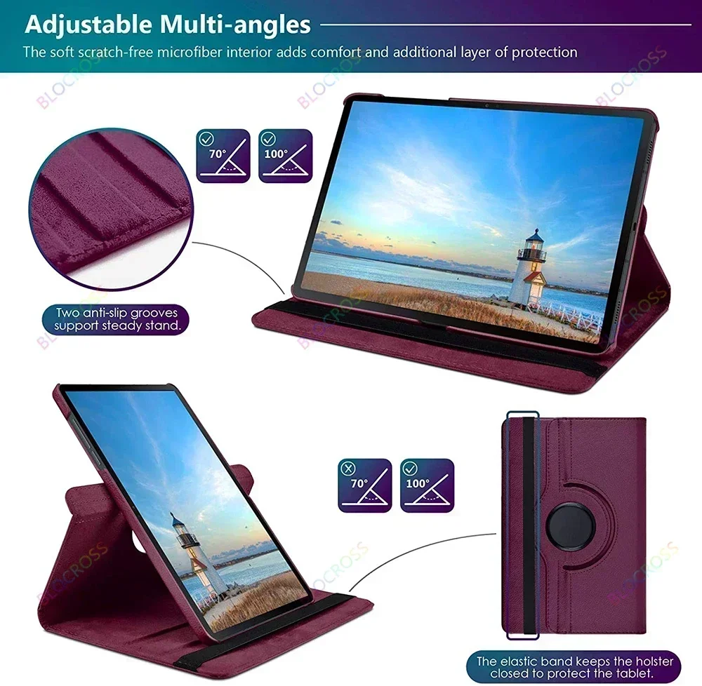 Rotating Case for Xiaomi Pad 5/Pad 6 11" Redmi Pad 10.6" Redmi Pad SE 11",PU Leather Stand Magnetic Protective Cover Funda