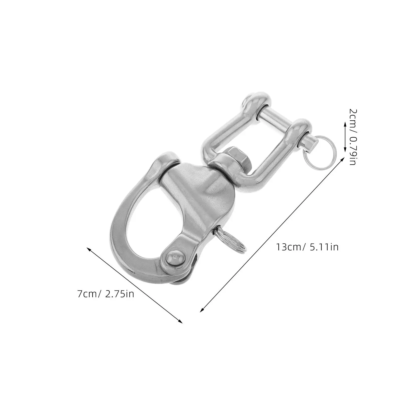 Swivel Snap Hook Stainless Steel Rotating Spring Carabiner Heavy Duty Fixed Eye for Industrial Marine Outdoor Camping Gear