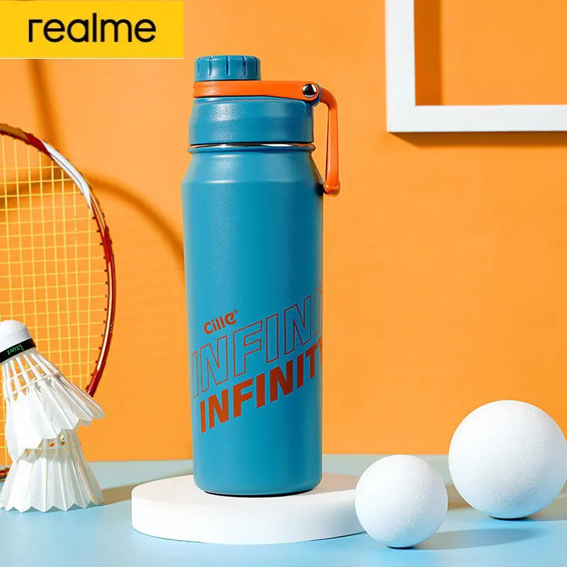 

realme Thermal Bottle Sports Fitness Outdoor Thermos Mug Water Bottle Winter Direct Drink Cold Hot Water Bottle