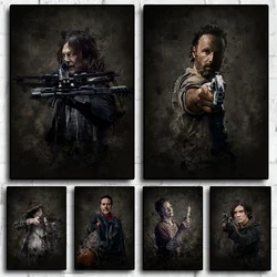 American Classic Zombie Movie TV The Walking Dead Art Home Wall Decor Picture Room Living Quality Canvas Painting Poster