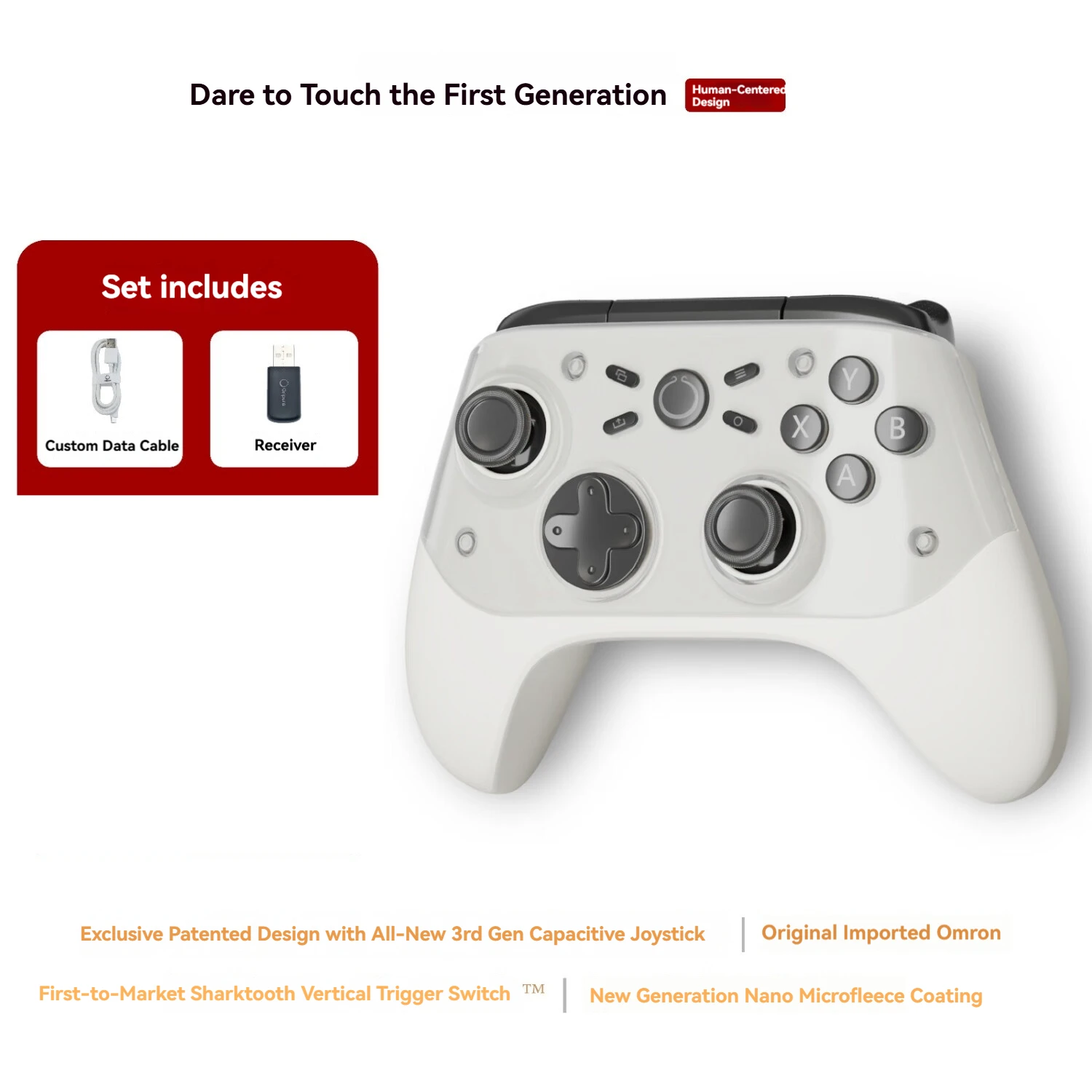 Gripure HaptiX-1 Game Controller 8K Capacitive Joystick Asymmetric