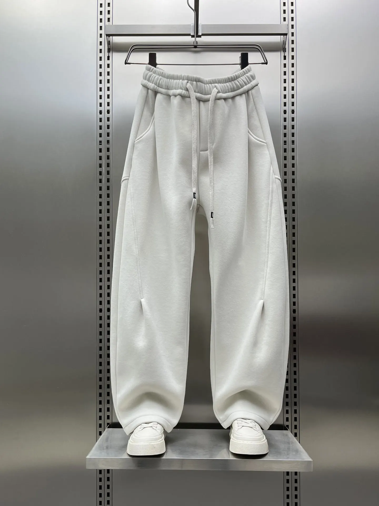 

Мужские прямые брюки Spor на подкладке, повседневные свободные брюки с завязками на талии, зимние удобные хлопковые брюки