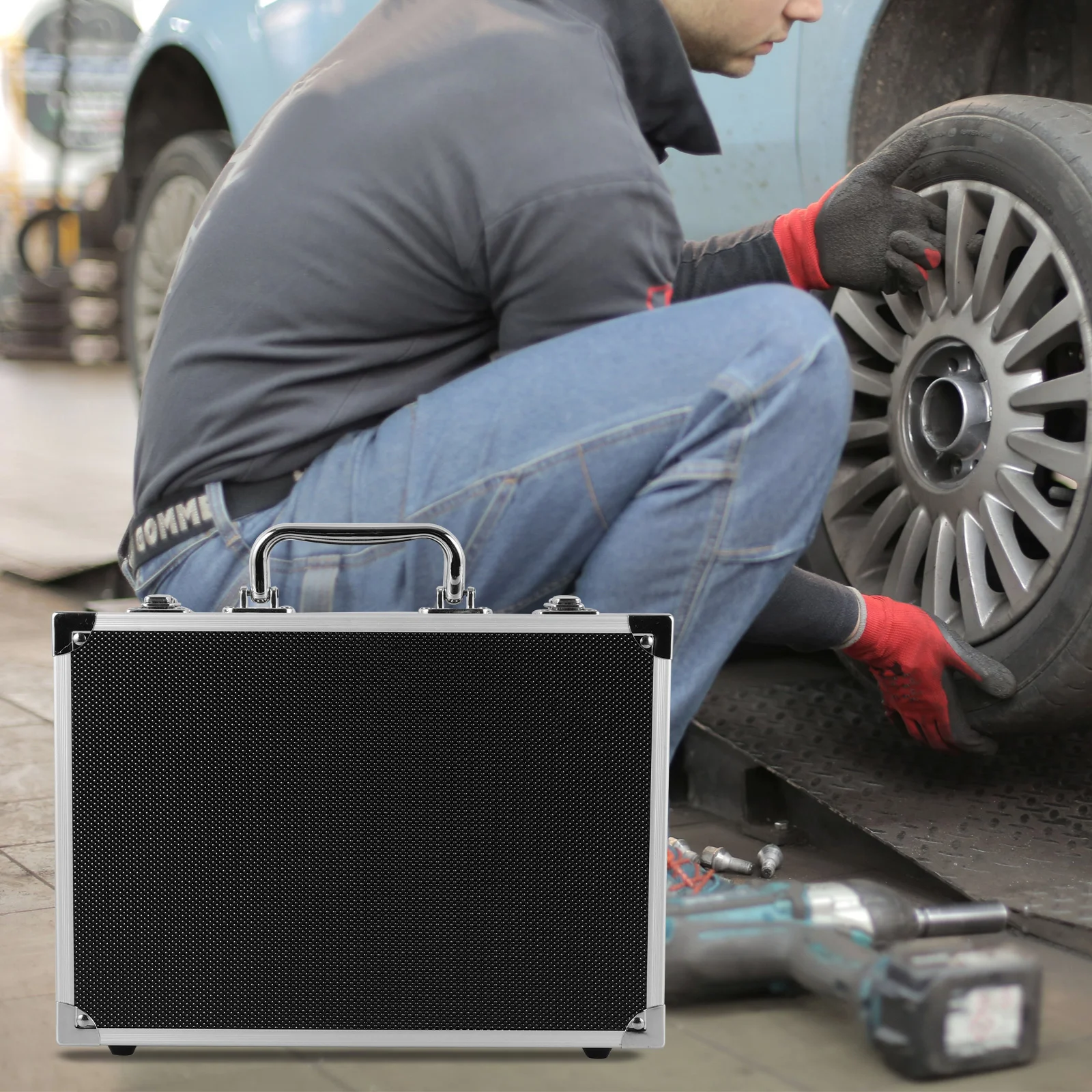 

Aluminum Toolbox Storage Case Weather Resistant Portable Tool Box Ergonomic Handle Scratch Resistant Alloy Case