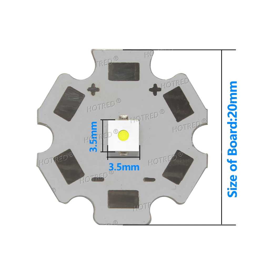 LED 5W 3535 Flat White Laser Bead Circular High Power 3W Chip Cold Warm White 3-3.4V 1.5A 380Im Diode Flashlight Source Headlamp