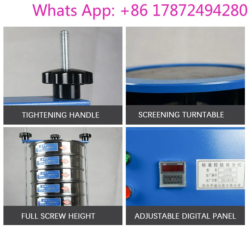 200-type laboratory standard sieving machine inspection vibration sample electric shaker machine