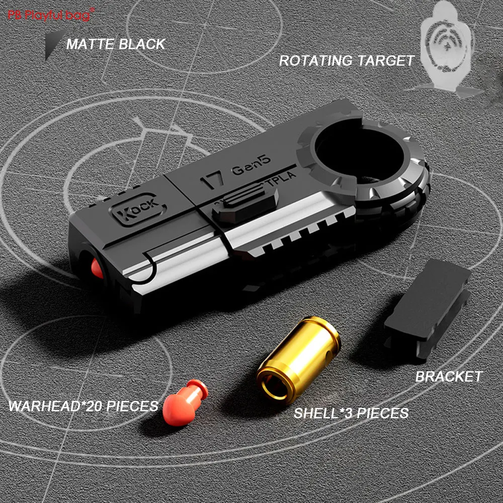 2-IN-1 Alloy Finger Ring Spinner Mini Throwing Shell Gun Toy EDC Adult Stress Relief Finger Grab Metal Decompression Tool TS47