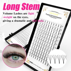 Abonnie Wide Premade Fan Lash Extensions Volume Fans Lashes 3d/4d/5d/6d Long Stem Volume Fan Professional Eyelashes Extensions