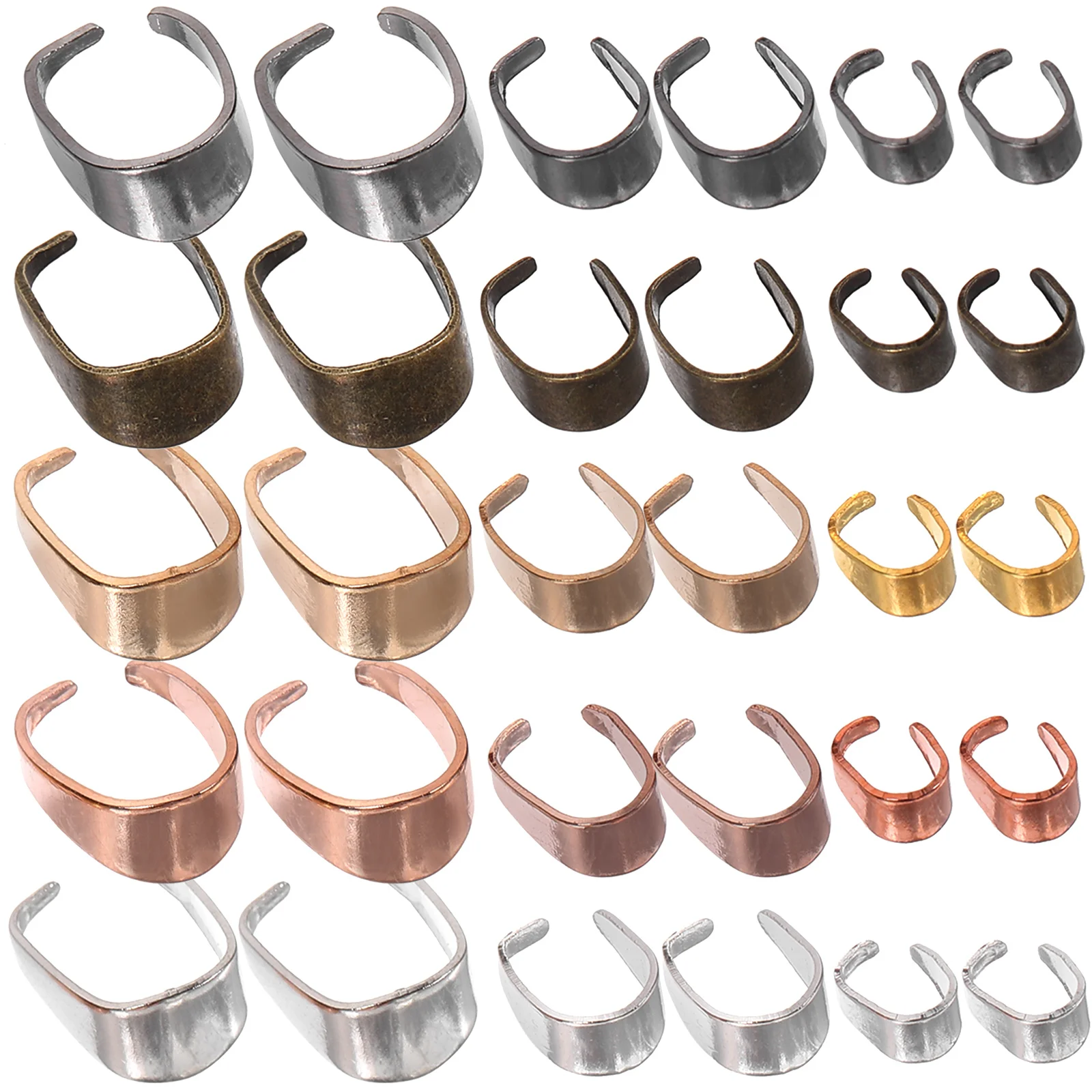 

150pcs Alloy Buckle Jewelry Making Clasps Durable Pendant Bails for Bracelet Necklace Connector DIY Accessories Charm Clasp Hook