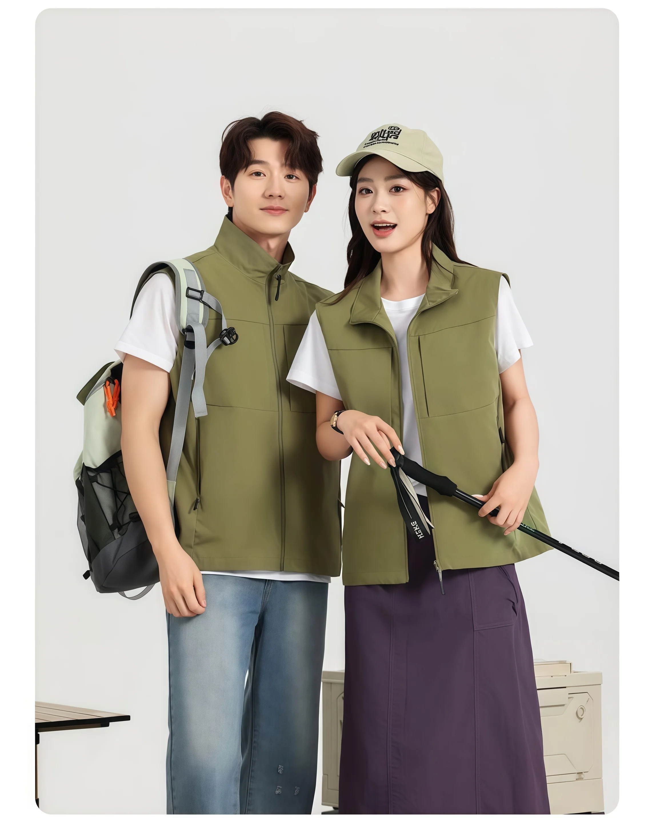 Oxford Durable Waterproof Spring and Autumn Mountain Photography Fishing Vest  Men's Outdoor Wear Multi-pocket Overalls Jacket