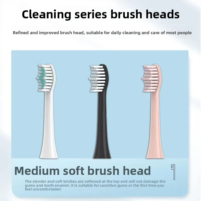 8pcs Replacement Toothbrush Heads Compatible with Revyline RL 085 RL085, 8 Pack Replacement Brush Heads Come with Caps