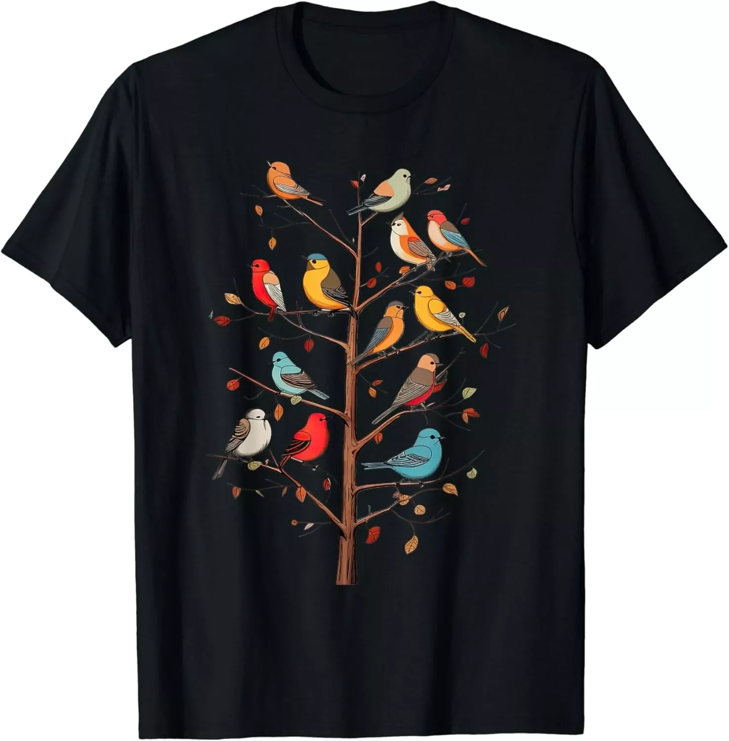 Birds On A tree Branch Birding Bird Watching Bird Gift Men's T-Shirt Size S-5XL