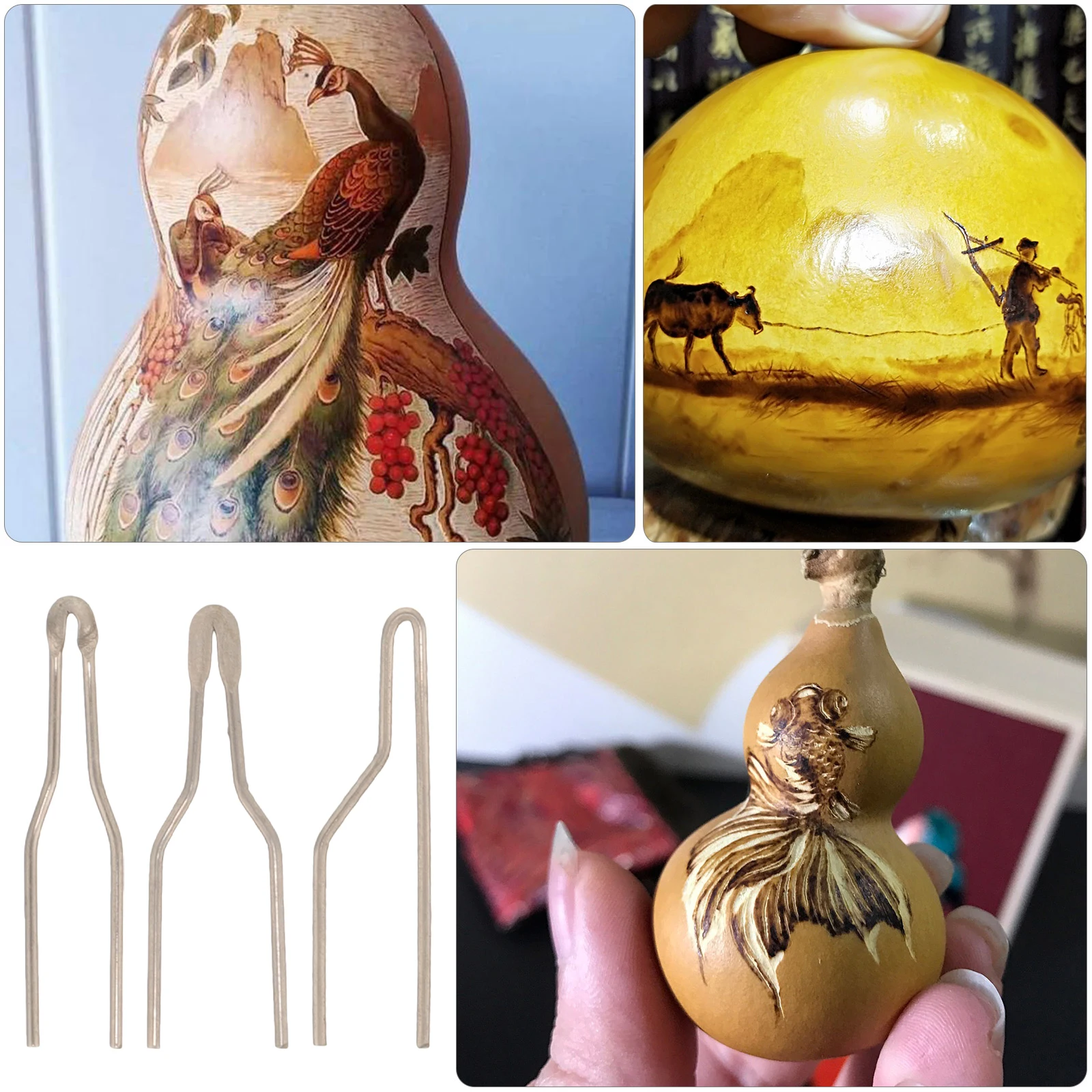 

6Pcs Wood Burning Machine Tips Precision Pyrography Pen Nibs for Intricate Designs Heavy-Duty Metal Heating Wire