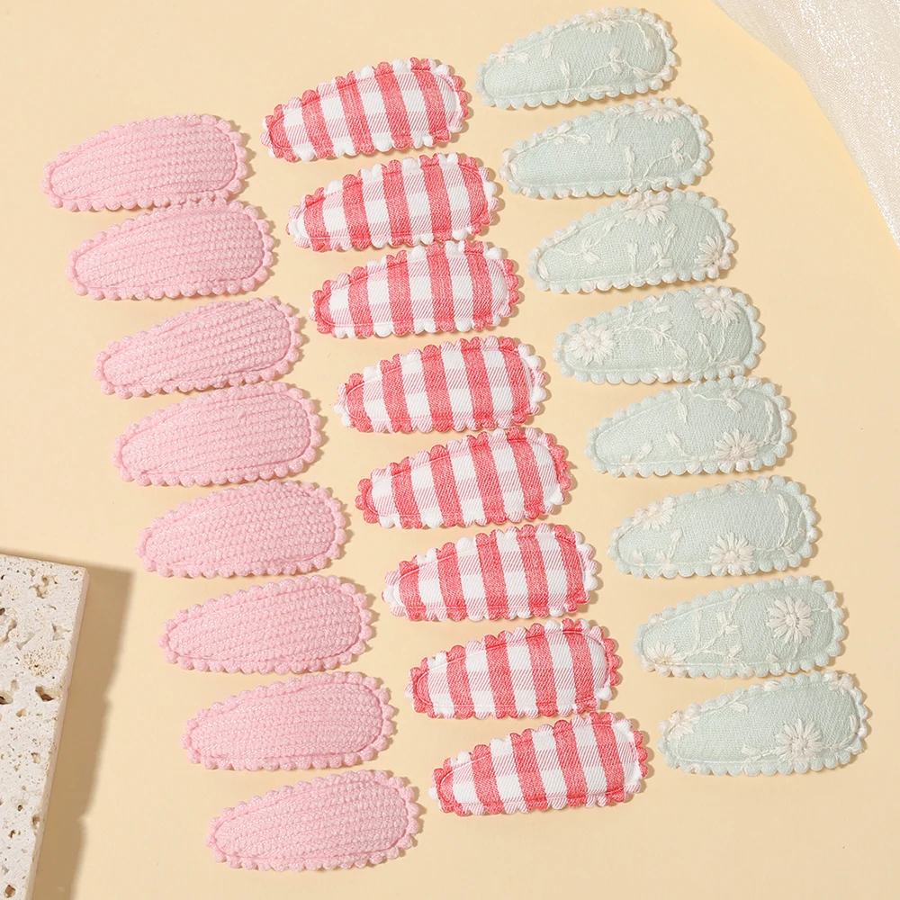 10 Stück Mini Stoff-Wassertropfen-Haarspangen für Kinder, Babys und Mädchen, Tägliche Party-Dekoration, Haarclips, Mädchen-Haaraccessoires, Geschenke – Detail 6