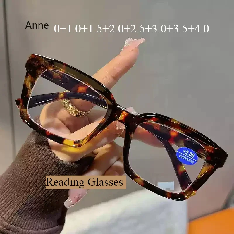 2024 New Fashionable Large Frame Anti Blue Light HD For Men And Women Spring Leg Reading Presbyopia Glasses gafas óculos очки