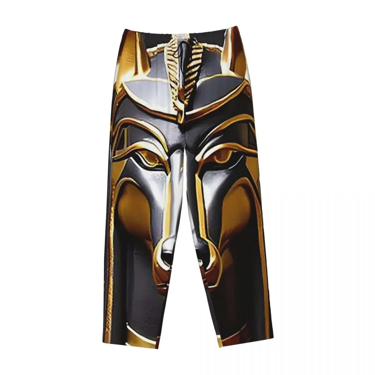 

Custom Old Egyptian God Anubis Women Pajama Pants Lounge Sleep Sleepwear Bottoms with Pockets